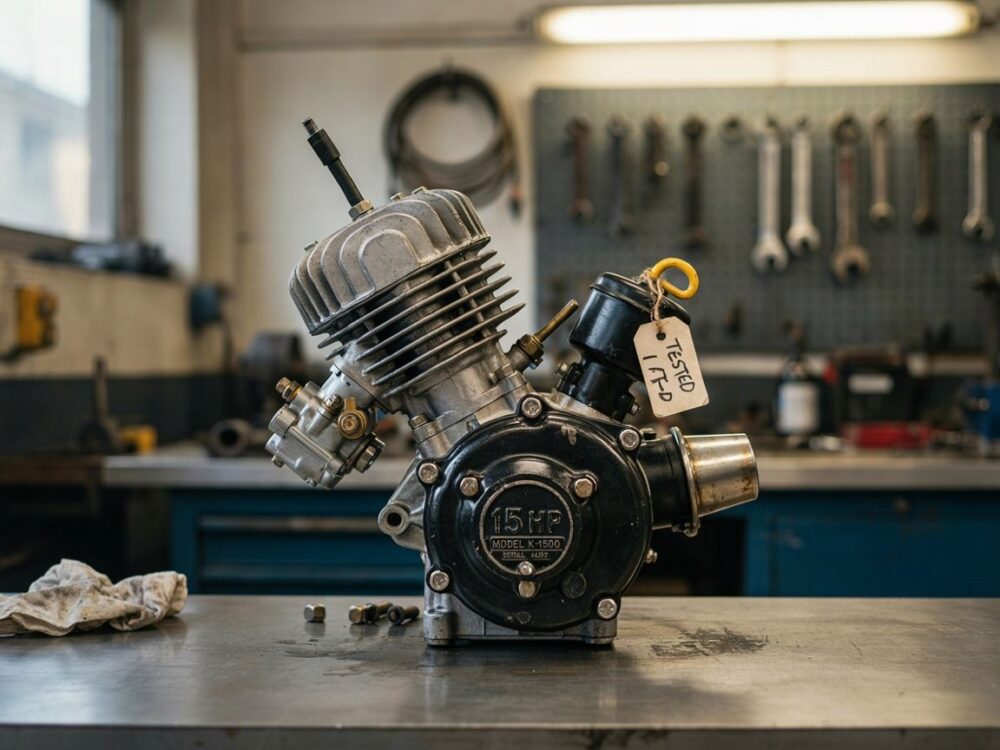 montaż silnika 15 koni mechanicznych